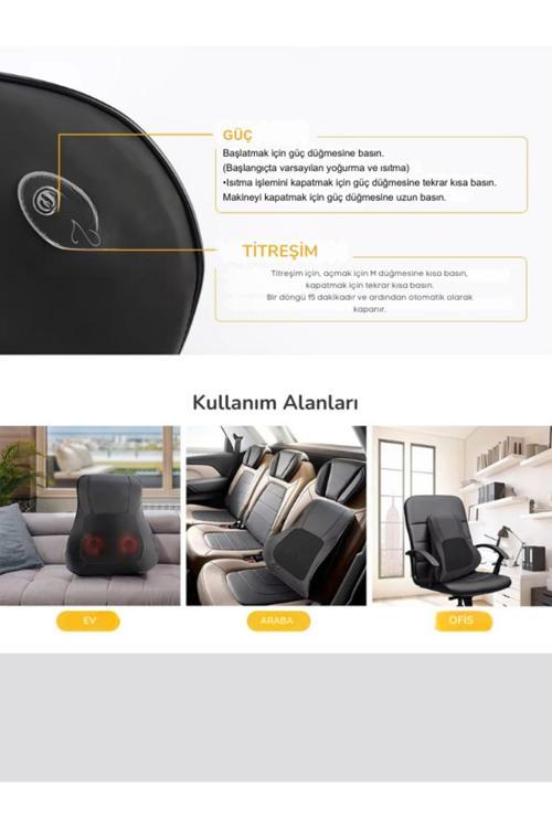 Sm237 Titreşimli Bel-Sırt Destekli Ovmalı Mini Masaj Aleti