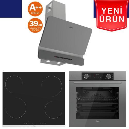 FryArt Serisi SilenArt  Vitroseramik Elektrikli  Ankastre Set ( XE63CPR + MS261 + D082 -SA)