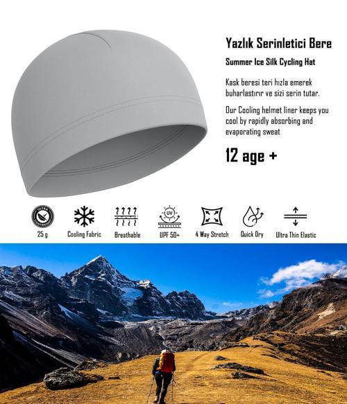 Motosiklet, Bisiklet, Koşu ve Dış Mekan Aktiviteleri İçin Hızlı Kuruyan Spor Şapka-Spor Bere