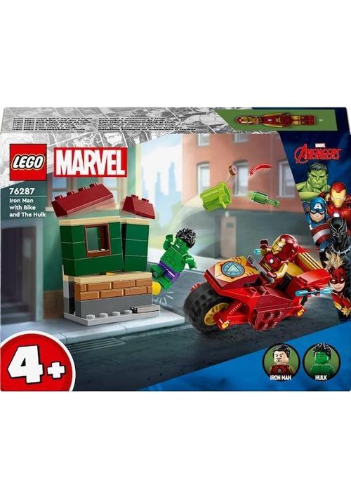 Marvel Motosikletli Iron Man ve Hulk 76287 Lisanslı Ürün