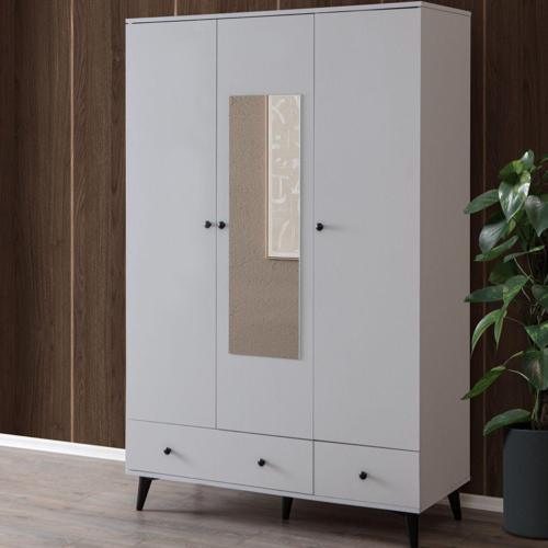 Gardırop, Bianca 3 Kapaklı Aynalı Dolap