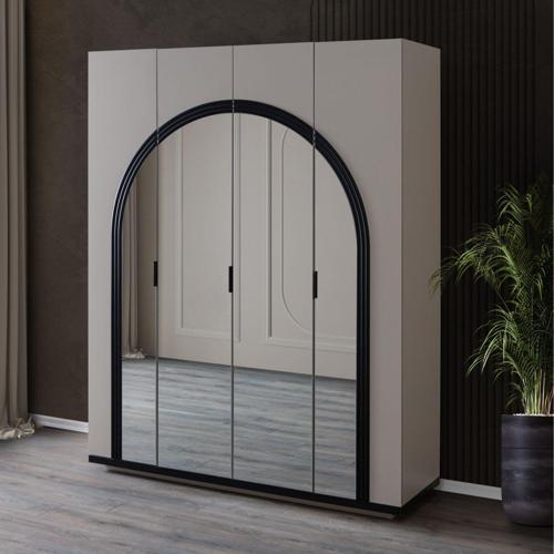 Gardırop, Hira Kumtaşı 4 Kapaklı Aynalı Dolap