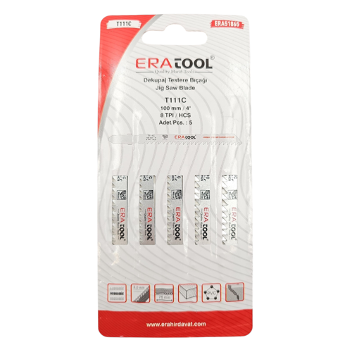 Eratool ERA51865 T111C Ahşap Dekupaj Testere Bıçağı (5'li Paket)