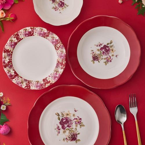 Lowell Red 24 Parça 6 Kişilik Yemek Takımı