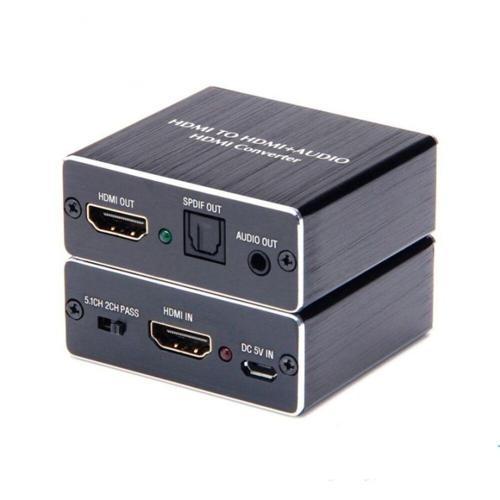 HDMI + Audio Out Ayırıcı Extractor Converter SPDIF Toslink Optik 3.5mm Ses Çıkışlı 4K