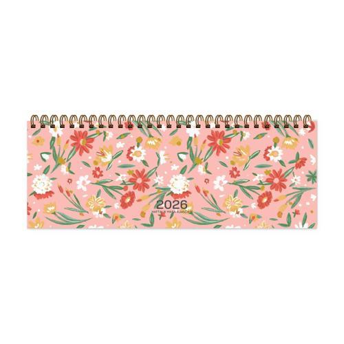 Keskin 2026-AJ-65 12*33,5 Spr.Haftalık Masa Ajandası-Çiçek