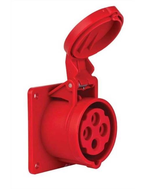 406506V 4x16A Ip44 Makine Prizi Düz Vidalı Bağlantı 380 415 V