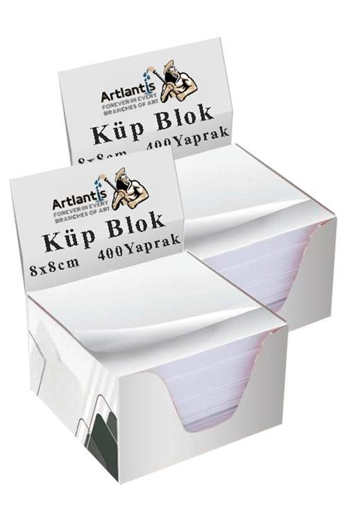 Masaüstü Küp Blok Not Kağıdı 2 Paket 8x8 cm Beyaz Küp Not Kağıdı Kare Kağıt Beyaz Boş Kağıt 400 Yaprak Hatırlatma Ofis