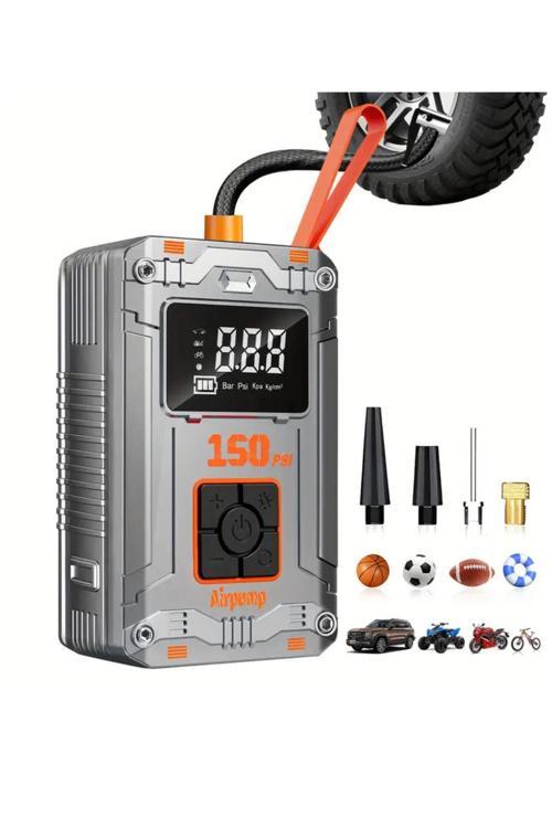 Blackbird MC6619 Dijital Ekranlı Taşınabilir Kablosuz Lastik Şişirme Pompası Powerbank, SOS Işığı, L