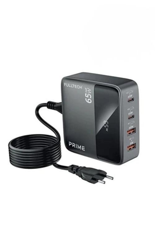 Fulltech FC55 PRIME 65W GaN Masaüstü Şarj Hub 4in1 2 USB-A 2 USB-C Hızlı Şarj Cihazı
