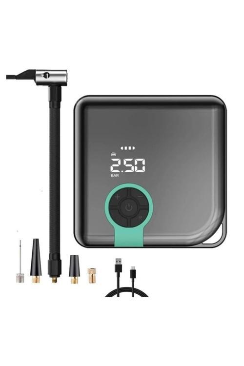ZC-001 Taşınabilir Kablosuz Dijital Hava Kompresörü Pompa 150 PSI, Otomatik Lastik Şişirme Cihazı, L