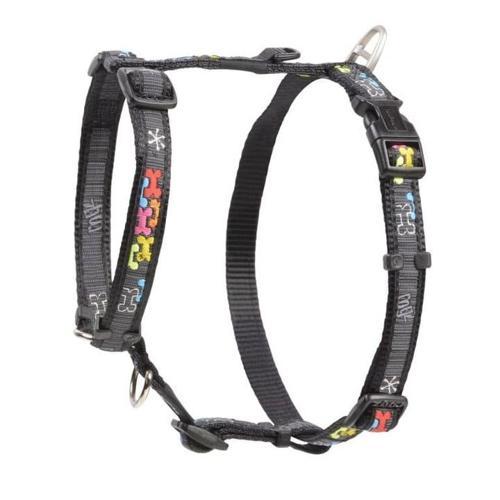 Fancy Dress Tuig XL Multi Bone Black Göğüs Tasması