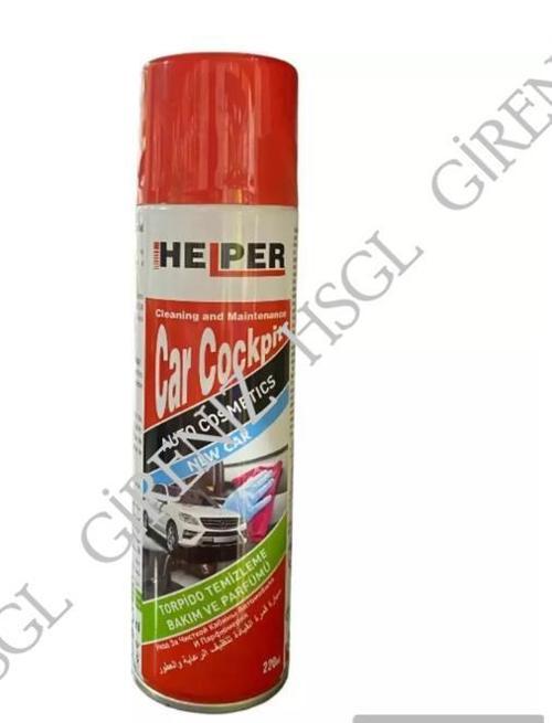 HELPER Torpido Temizleme Bakım ve Parfüm Spreyi  220 ml Parlak Görünüm Toz Tutmaz Etki Hoş Koku