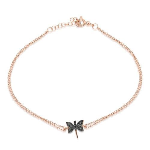 925 Ayar Minik Siyah Yusufcuk Bileklik Kadın Gümüş Bileklik