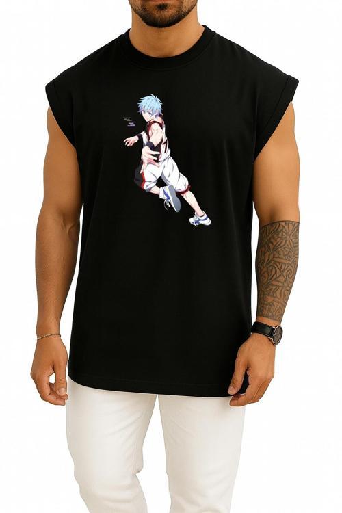 Oversize Tetsuya Kuroko Taiga Kagami Kuroko's Basketball Göğüs Tasarımlı Atlet