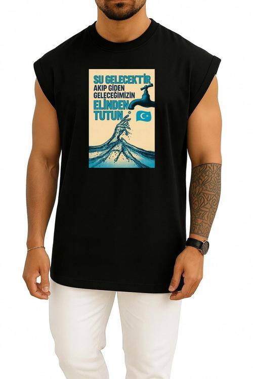 Oversize Su Hayattır - Baraj Su Oranı Göğüs Tasarımlı Atlet