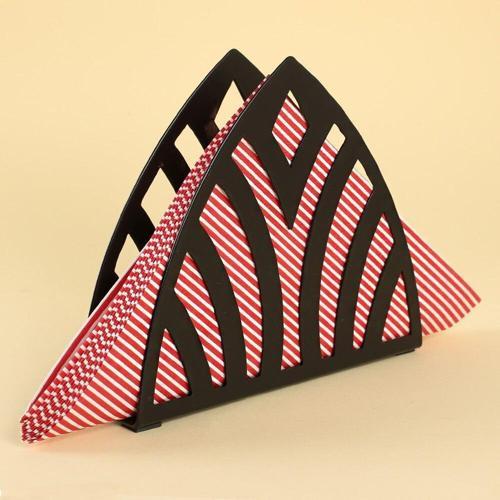 Home Dom Siyah Metal Peçetelik