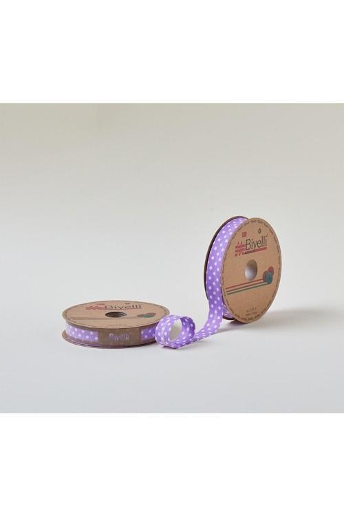 Biye Büyük Puanlı Katlı A18 Mor 2 cm 25 Metre 65 Koton 35 Polyester