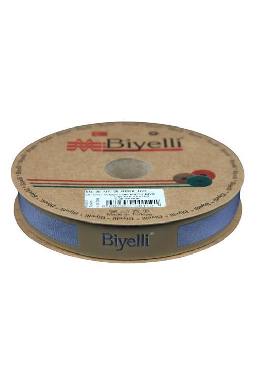 Biye Koton Katlı D23 Koyu Gri 2 cm 25 Metre 65 Koton 35 Polyester