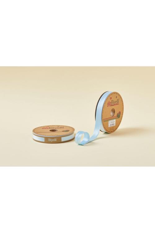 Biye Saten Katlı 004 Mavi 2 cm 25 Metre 100 Polyester