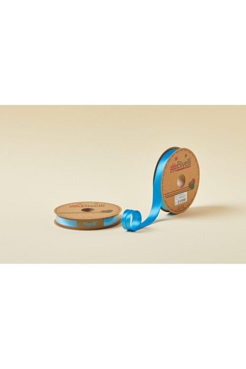 Biye Saten Katlı 015 Turkuaz 2 cm 25 Metre 100 Polyester