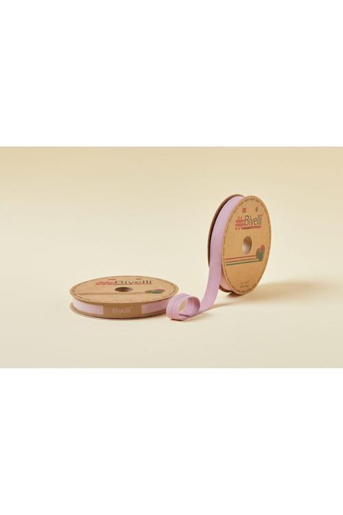 Biye Koton Katlı D58 Gül Kurusu 2 cm 25 Metre 65 Koton 35 Polyester