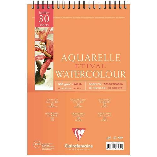 Etival Cold Pres Spiralli Sulu Boya Defteri Blok 300 gr. A5 30 yaprak