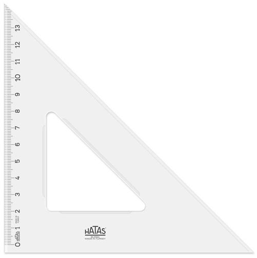 Plastik Gönye 21 cm. (45-45-90)