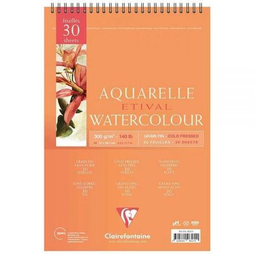 Etival Cold Pres Spiralli Sulu Boya Defteri Blok 300 gr. A4 30 yaprak