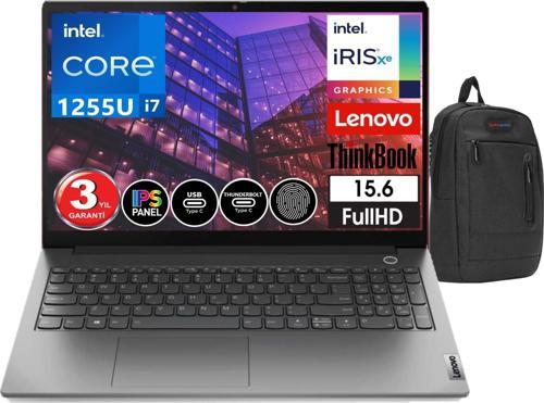 Thinkbook İntel Core i7 1255U 16gb 512gb SSD 15.6" Windows11Pro FHD Dizüstü Bilgisayar 221DJ00NNTX26+ZettaÇanta