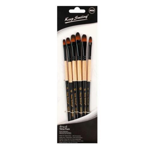 Sentetik Kedi Dili Fırça Seti 6'lı