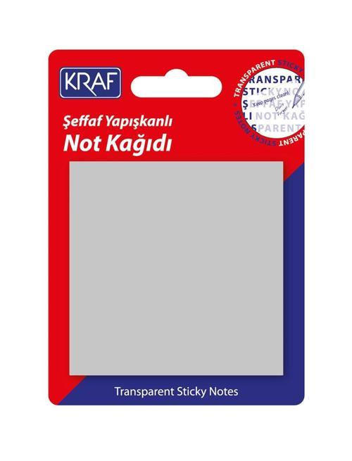 Şeffaf Post-it Yapışkanlı Not Kağıdı 76x76 mm. 50 yaprak ŞEFFAF GRİ