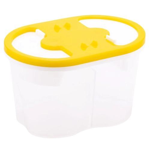 Fırça Yıkama Su Kabı 2 Bölmeli Sarı