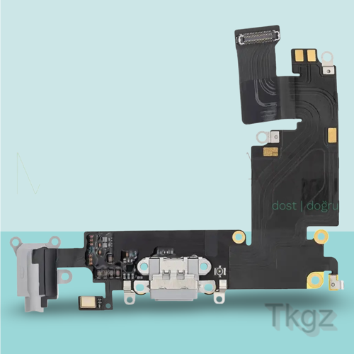 Apple İphone 6 PLUS Full Şarj Soketi Filmi FLEX Orjinal (GÜMÜŞ)