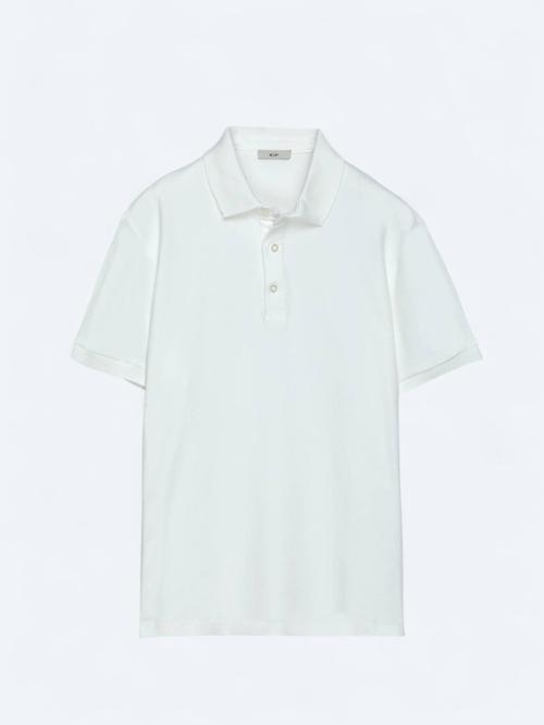 Ekru Düz Polo Yaka %100 Pamuk T-Shirt