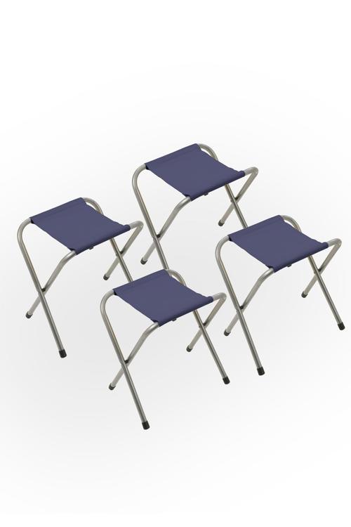 4 Adet Lacivert Tabure Katlanır Balıkçı taburesi, kamp taburesi, piknik taburesi, Kamp Sandalyesi