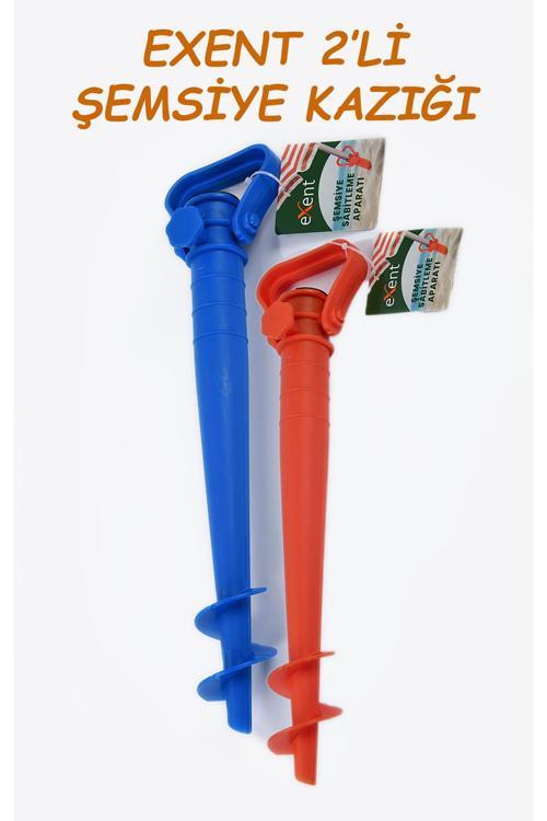 2 Adet Şemsiye Kazığı, Plaj Şemsiye Kazığı, Şemsiye Sabitleme Aparatı, Plastik sabitleme aparatı