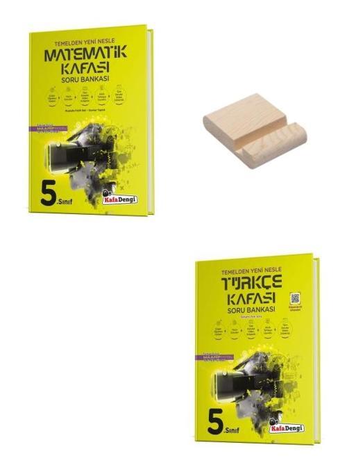 Kafa Dengi 5. Sınıf Matematik ve Türkçe Kafası Soru Bankası + Telefon Standı