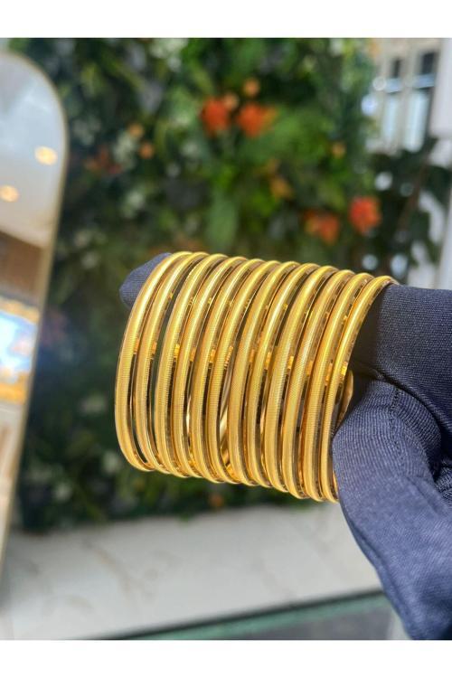 4 gr (GRAM) Noktalı Şarnel Bilezik Yatırımlık İşçiliksiz 22(916) Ayar Altın (6,2 ÖLÇÜ)