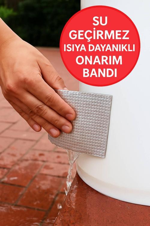 Su Geçirmez Isıya Dayanıklı Alüminyum Onarım Bandı 5cm x 5m – Güçlü Yapışkanlı Sızdırmaz Tamir Bandı