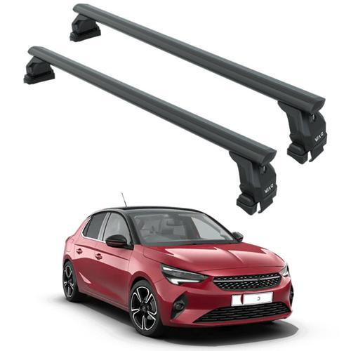 Opel Corsa F (2019-2025) Oluksuz Tavan Portbagaj Taşıyıcı Ara Atkısı, Toros Serisi Pro 4, Siyah