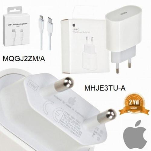 Apple iPhone Uyumlu 20W Hızlı Şarj Aleti Seti USB-C MHJE3TU-A