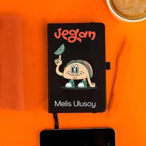 Kişiye Özel Vegan Temalı Deri Kapaklı Not Defteri – İsme Özel Tasarım