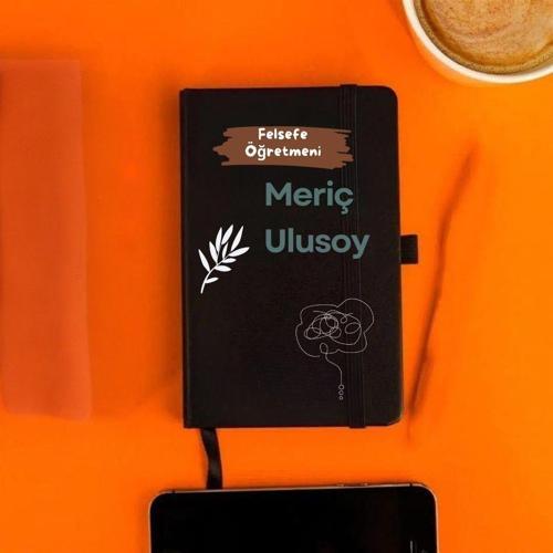 Kişiye Özel Felsefe Öğretmeni Tasarımlı Deri Kapaklı Not Defteri – İsme Özel Hediye