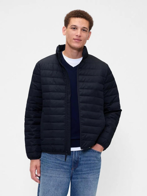 790583001 V-Frch Logo Ltwt Puffer Jkt Erkek Mont