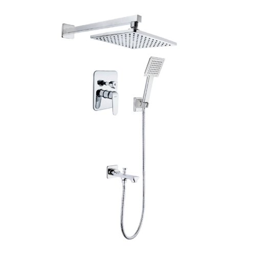 Ankastre İki Yönlü Duş Armatür Seti Kare 2402 8699478824021