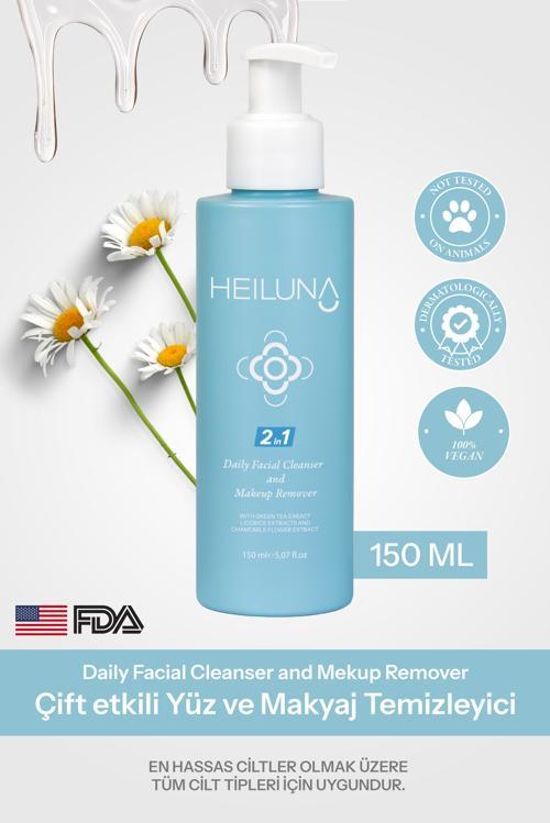 Çift Etkili Yüz & Makyaj Temizleyici 150 ml – Yeşil Çay, Meyan Kökü & Papatya ile Nazik Temizlik