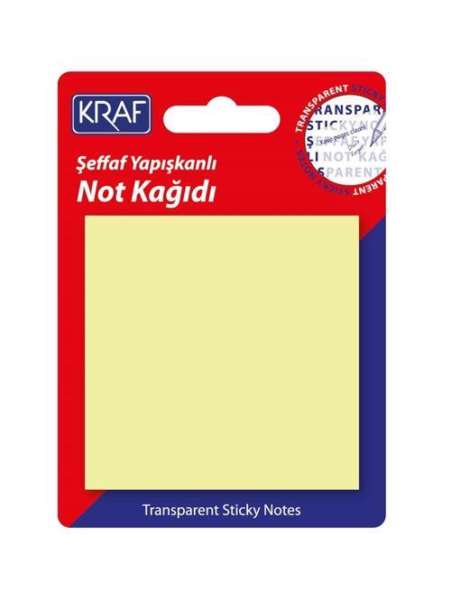 Şeffaf Post-it Yapışkanlı Not Kağıdı 76x76 mm. 50 yaprak ŞEFFAF SARI