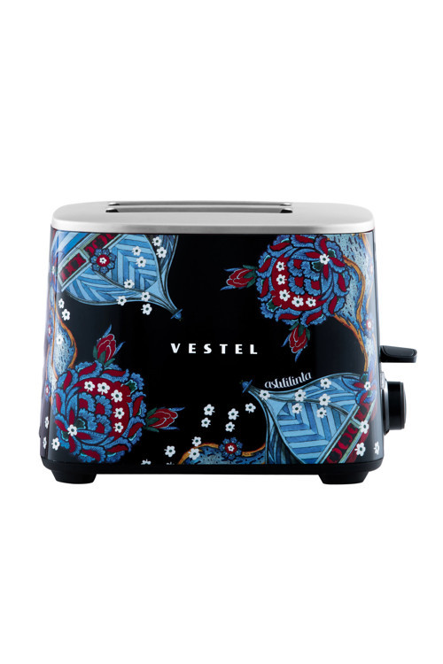 X Aslı Filinta Retro Siyah Çini Ekmek Kızartma Makinesi