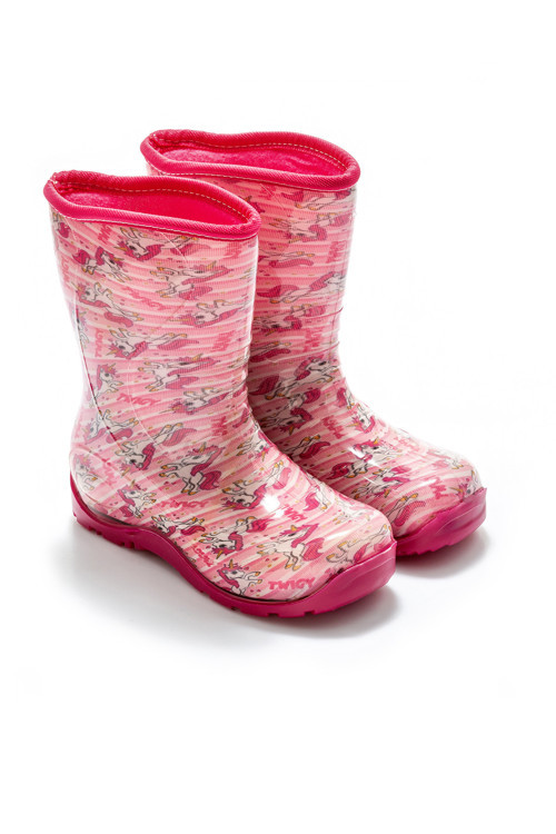 Çocuk Yağmur Çizmesi Pembe 30/35
